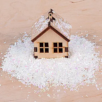 Outlet40 Сніг штучний Novogod`ko, білий, перламутровий, дрібний, 80 г, 974176/1024691