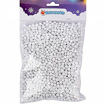 Outlet40 Сніг штучний Novogod`ko, срібло, гліттер, пінопласт, 15 г, 974198/1020921