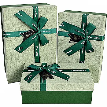 Подарочная коробка прямоугольная, зеленая с бантом, 23*16*9,5 см, 1103437023