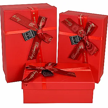 Подарочная коробка прямоугольная, красная "Beautiful day" с бантом, 21*14*8 см, 2703494702