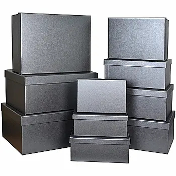 Подарункова коробка прямокутна, чорна, 29*22*12,5 см, 1010339716