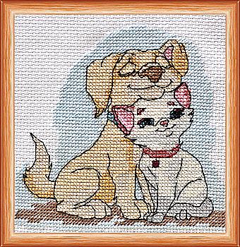 Набор для вышивки крестом "Друзья", AH-012