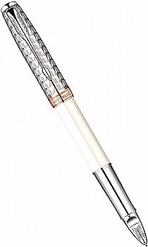 Ручка шариковая Паркер Sonnet 08 Metal & Pearl хром. Parker, 85 532M
