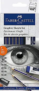 Набор карандашей чернографитовых "Goldfaber" 6 шт., (резинка+чинка), 114000 Faber-Castell