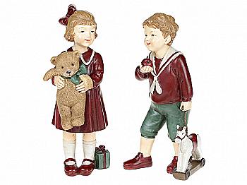 Статуэтка декоративная "Дети с игрушками" 15,2 см, 2 дизайна, 838-203
