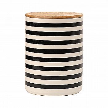 Баночка керамогранітова д/зберігання "Beau" h=19 см/d=14 см, колір мікс (2 види), 9821383/1007727