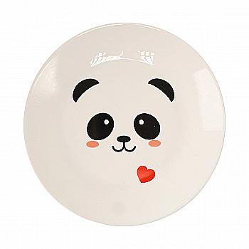 Тарелка "Панда" 25 см стеклокерамика + подарочная коробка Kvarta, 1208