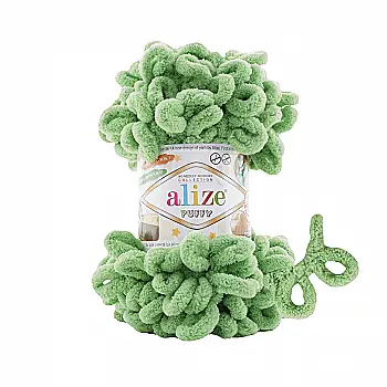 Пряжа микрополиэстер 103 Спаржа, TM Alize Puffy