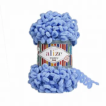 Пряжа мікрополіестер 112 Блакитний, TM Alize Puffy Fine