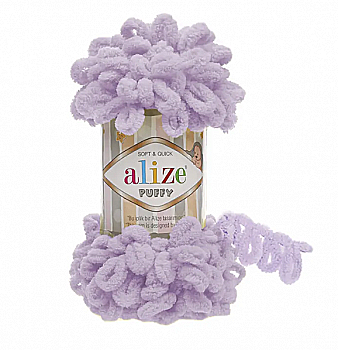 Пряжа микрополиэстер 27 Нежно-сиреневый, TM Alize Puffy