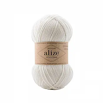 Пряжая шерсть 55 Белый, TM Alize - Wooltime