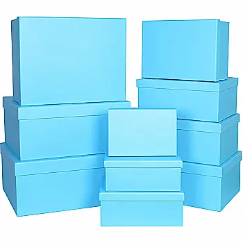 Подарочная коробка прямоугольная, голубая, 27*20*11,5 см, 1110081525