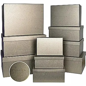 Подарочная коробка прямоугольная, графитовая, 29*22*12,5 см, 1110237626