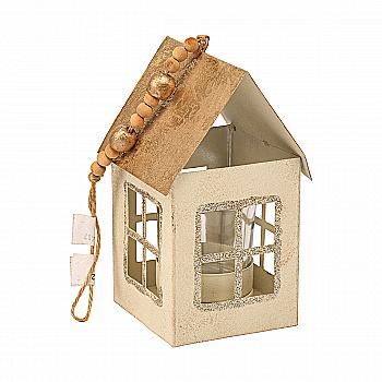 Подсвечник Домик 1 окошко металл 14*8.5*8 см, 107239