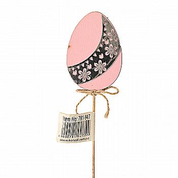 Великодній стик "Яйце" 32 см, 4 види з сріблястою вставкою, 781-947