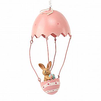Фігурка декоративна керамічна "Повітряна куля з зайчиком" 19 см (4 диз.) APF711170