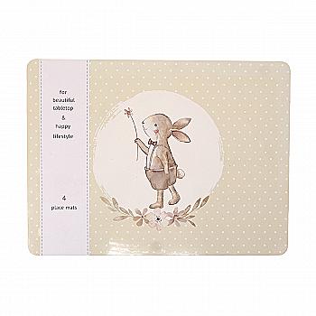 Набір килимків великодніх д/столового приладдя "Cute" 30*40 см, МДФ (4 шт./3 види), 2018729