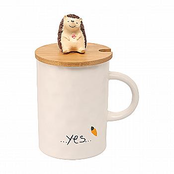 Кружка с крышкой и ложкой "Ёж", O8030-53