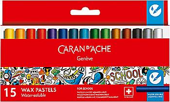 Outlet20 Пастель воскова акварельна 15 кол. Caran d`Ache School Line карт. бокс, 7502.715/1022895