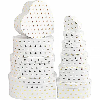 Подарункова коробка у вигляді серця, біла, "Золота корона", 25,2*24,8*10,7 см, 3110324607