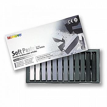 Outlet Пастель суха, проф., м`яка, 12 кол., Сірий квадр., MP-12G, MUNGYO (TT5504)/845699