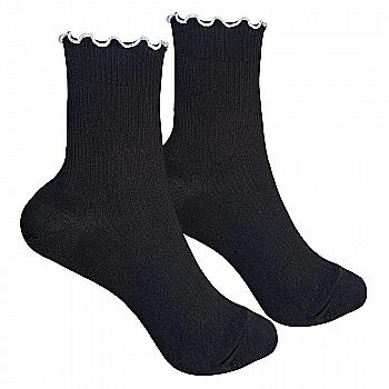 Носки "Рюши черные" р. 36-40