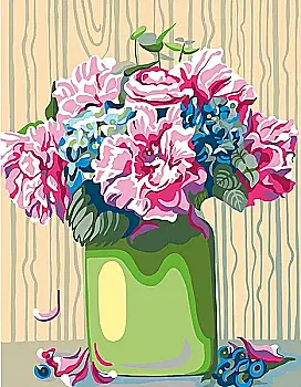 Outlet Набір-стандарт, техніка акриловий живопис за номерами "Піони", Rosa Start/850949