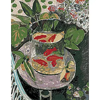 Outlet Набір-стандарт, техніка акриловий живопис за номерами "Червоні рибки", Rosa Start/850954