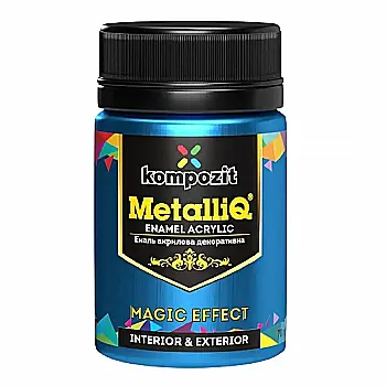 Краска акриловая эмаль MetalliQ "Kompozit", голубое сияние, 0,07 кг