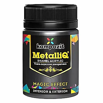 Краска акриловая эмаль MetalliQ "Kompozit", платина, 0,07 кг