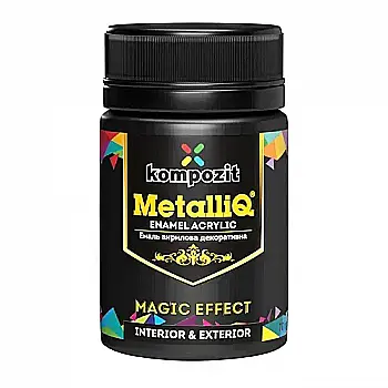 Краска акриловая эмаль MetalliQ "Kompozit", черная жемчужина, 0,07 кг