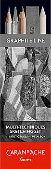 Outlet20 Набір олівців Caran d`Ache Artist Graphite Line для нарисів, мет. бокс, 11 пр., 775.311/1022894
