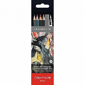 Outlet20 Набір олівців Caran d`Ache Multi-Techniques, мет. бокс, 13 пр., 779.313/1022893
