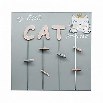 Доска "Cat" 40*40 см, серая, МДФ, 108755