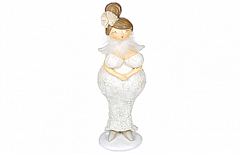 Статуетка декоративна "Янгол" 25 см, бежевий, 831-301
