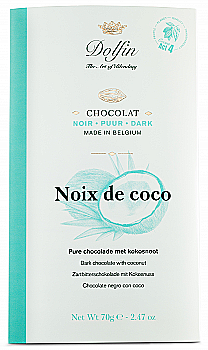 Черный шоколад 60% какао с кокосом, DOLFIN БельгП