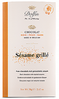 Черный шоколад 60% какао с жареным кунжутом, DOLFIN БельгП
