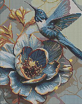 Набор с алмазной мозаикой "Колибри на пионы" 40*50 см, AMO20100 ТМ "Ideyka"