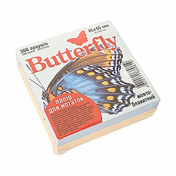 Папір для нотаток 85*85 мм 300 арк., не скл. жовто-блакитний 33.22