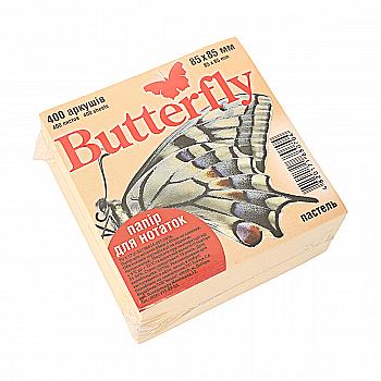 Папір для нотаток 85*85 мм 400 арк., не скл. пастель жовтий 33.16