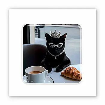 3D-стікер  "Rich black cat "