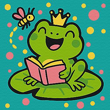 Раскраска на холсте 20*20 см «Лягушка-волшебница», MBS072