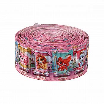 Лента репсовая с принтом Любимые питомцы 01 ТМ "Шанталь"