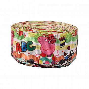 Лента репсовая с принтом Школьница Пеппа ТМ "Шанталь"