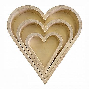 Заготовка деревянная Три сердца, 14002008 ТМ "Artemio"