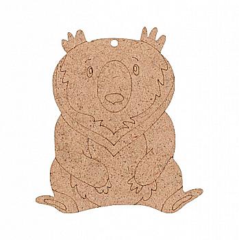 Заготовка Медведь, ДВП, 8*9 см, 1 шт, Rosa Talent (5)