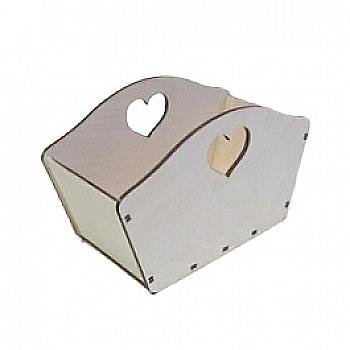 Заготовка деревянная Лукошко с сердечками, Д99