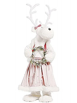 Outlet Фігурка декоративна "Олень" 92 см, димчастий рожевий, 815-171/860069