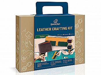 Набір для виготовлення шкіряних виробів "Гаманець", бордовий/рожевий