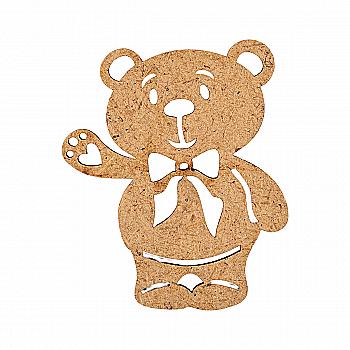 Заготовка деревянная Мишка с бантиком, Ч96